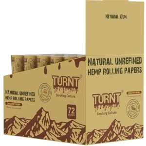 turnt 3 per pack cone natural hemp rolling paper