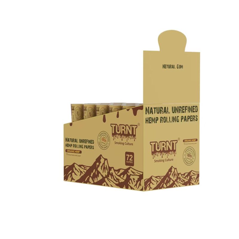 turnt 3 per pack cone natural hemp rolling paper