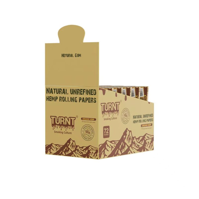 turnt 3 per pack cone natural hemp rolling paper